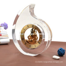 High Quality Crystal Glass Table Clock